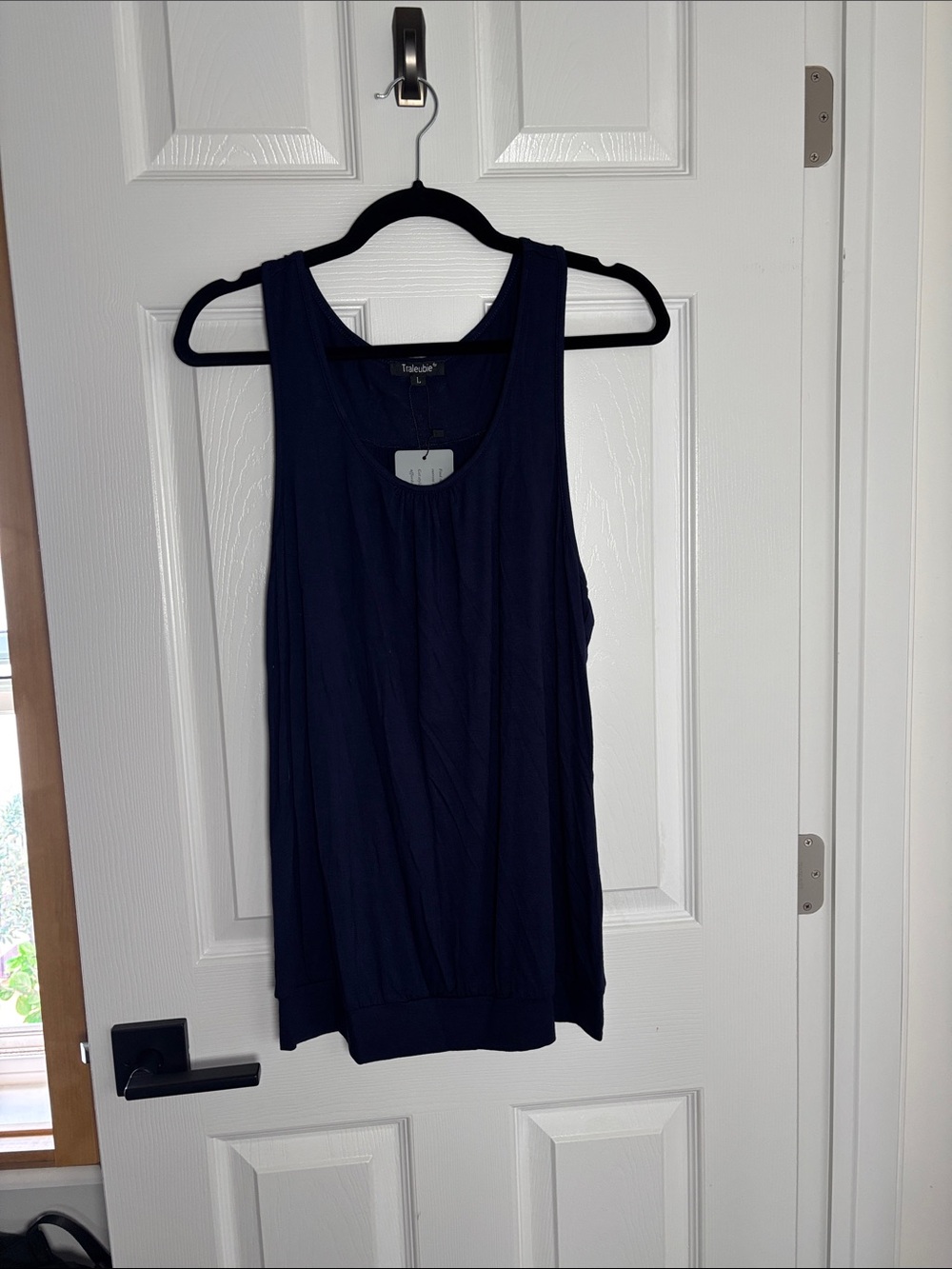 Navy Scoop Neck Tank Top